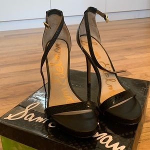 Sam Edelman Eleanor Dress Sandal in Black Boa 10.5